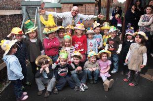 Youngsters at Octopus day care enjoy Easter in their bonnets.
