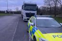 Police pulled over the lorry on the M5. Picture: Avon & Somerset Police