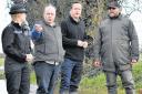 MP Ian Liddell-Grainger with Prime Minister David Cameron and farmer Tony Davey surveying the flooding at Fordgate in February.