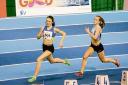 Isobel Ives on her way to a bronze medal in the under-20 women's 800m
