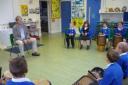 PUPILS at East Huntspill Primary School enjoyed a drumming workshop from Peter Scott.