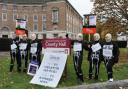 UNISON skeletons protest against cuts