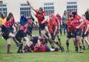 LEAP: Morganians broke clear of Wiveliscombe's resistance for a 71-0 victory. Pic: Steve Richardson