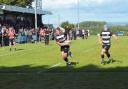 DASH: Henry Glidden scores North Petherton’s second try against Drybrook on Saturday. Pic: Chris Hancock