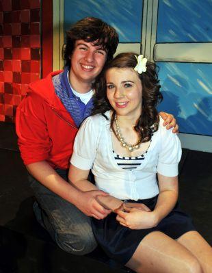  LIAM Frampton, who plays Troy, and Becky Brewer, who plays Gabriella, are all smiles.
