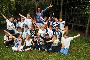 GREAT Greeks: Somerset Bridge pupils in Class Two dress up in blue and white to celebrate Greece. 