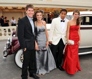 JOSHUA Fowler, Mia Andrews, Josh Johnson and Emily Wellings get ready for their big night. 
