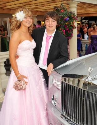 Sophie Reynolds and Lewis Croker bring style to their prom. 