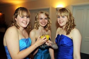 Cheers! Beth Churchill, Sophie Thyer and Aleisha Churchill celebrate.