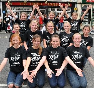 Dancers from the Julia McDonald Dance Company performed in Bridgwater High Street on Sunday. 