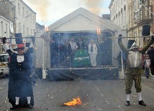 Spectacular squibbing also formed a part of Bridgwater's celebration. 