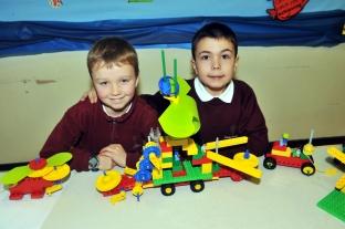 Children from Puriton Primary School donated new Lego