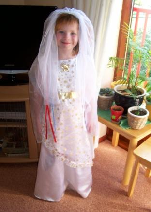 Macey Wetherall won a competition at Cannington Primary School's Royal Wedding dress-up day. 