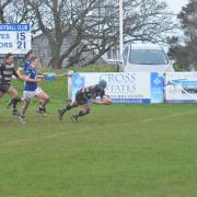 WINNER: Mac Taylor in try-scoring action for North Petherton (pic: Chris Hancock)