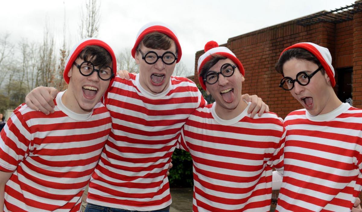 WHERE’S WALLY? Bridgwater College Rag Day hi-jinks with Andrew Frietas, David Neale, Sean Hughes and Klajdi Kupi. See page 8 for lots more photos. PHOTO: Geoff Hall