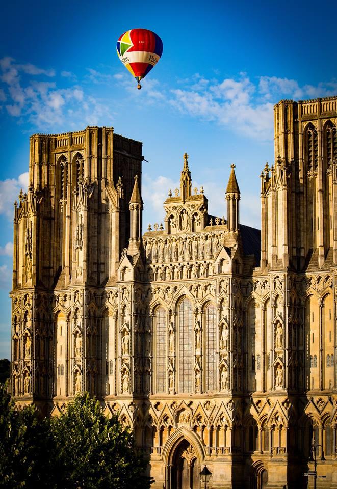 A hot air balloon over Wells Cathedral by Peter Carroll. PUBLISHED: August 8, 2017.