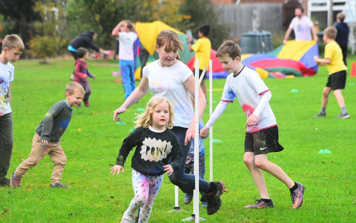 St Mary's Primary School 'colour run' for Children in Need