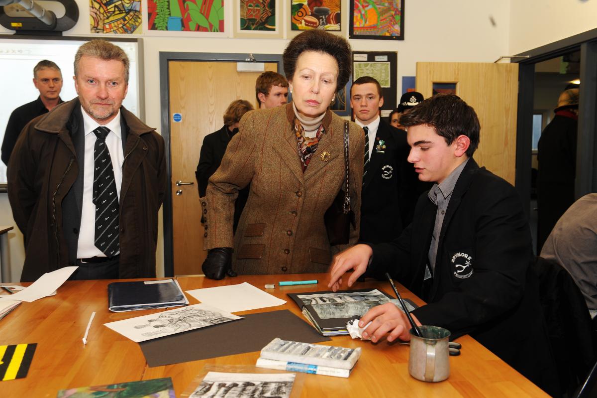 Princess Anne visits Brymore School
