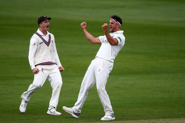 Jack Brooks (right) will play for Taunton Deane when his county commitments allow this summer. Pic: Alex Davidson/SCCC