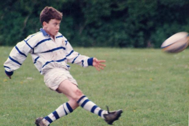 THEN: Burnham-on-Sea RFC's Tim Piper in his early days