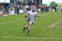 BRACE: Jamie Adams, who scored two tries for North Petherton on Saturday. Pic: Chris Hancock.