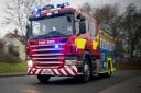 FIRE: A volvo on fire yesterday was tackled by Devon Fire and Rescue Services.