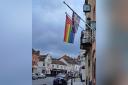 The Pride flag has been flying in Bridgwater today.