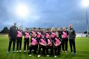 Dave Roberts, far right, with the Somerset Women's team.