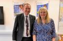 She met with principal Andy Berry and Matt Tudor, director of strategy and partnerships, during a recent visit