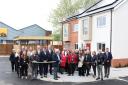 Cllr Bill Revans cut the ribbon to open the new houses in Bridgwater.