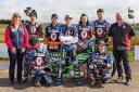 SQUAD: The 2018 Somerset Rebels line-up, with promoter Debbie Hancock far left and team manager Garry May far right. Pic: Colin Burnett