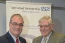 Campbell Main with Somerset Partnership NHS Foundation Trust Chairman Stephen Ladyman.