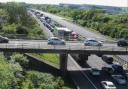 A live look at the traffic build up on the M5 junction 24.