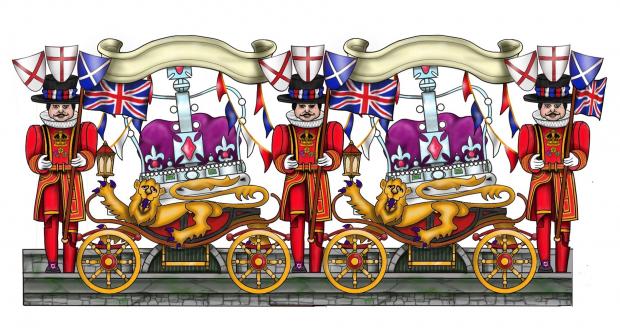 Bridgwater Mercury: PLAN: Designs for the entry for the Pageant’s Carnival parade, to be staged in London on June 5, 2022