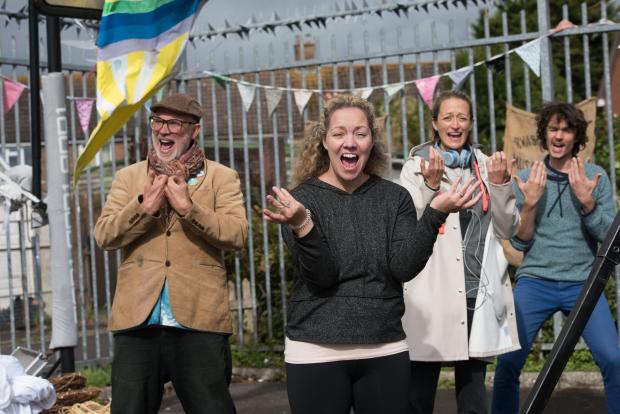Bridgwater Mercury: PERFORMERS: Journey Exchange perform on the Moorland Estate in partnership with Seed, Take Art and RIOTE (Image: Len Copland, Arts Council England)