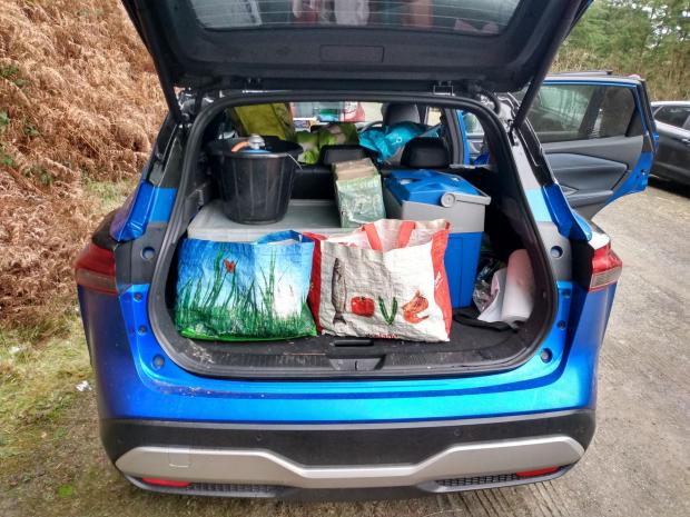 Bridgwater Mercury: All the essentials for a weekend at the rall packed into the boot