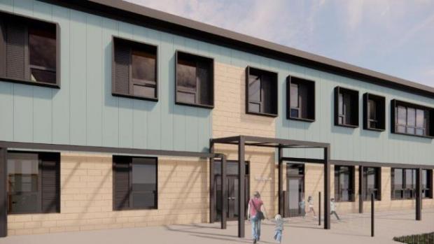 Bridgwater Mercury: NEW SCHOOL: A computer-generated image of how the 'Passivhaus' primary school in Comeytrowe could look