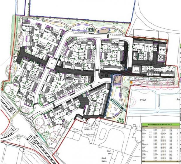 Bridgwater Mercury: Plans For 109 Homes On The Cricketer Farm Site On The A39 Cannington Road In Nether Stowey. CREDIT: Focus On Design. Free to use for all BBC wire partners.