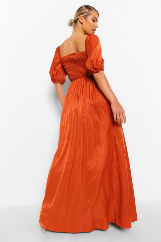 Bridgwater Mercury: Shirred deal 3/4 sleeve maxi dress. Credit: boohoo