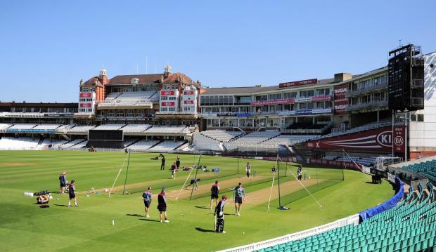 Bridgwater Mercury: Somerset players in the nets at The Oval. Picture: Somerset CCC