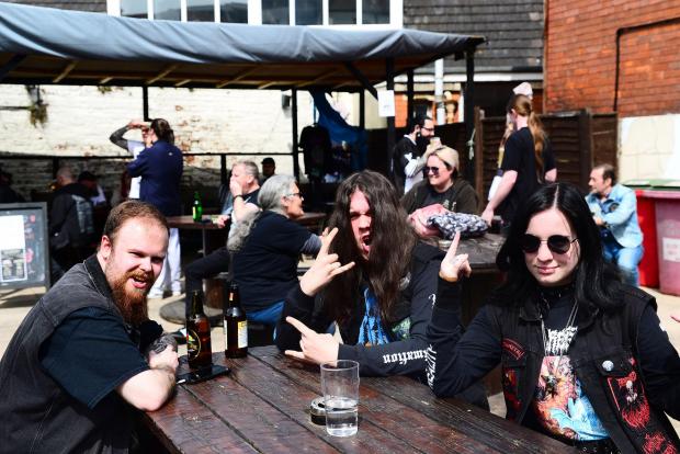 Bridgwater Mercury: Anthony Gill, Ben Moody, and Liv Winter outside The Cobblestones in Eastover, Bridgwater. Pictures: Steve Richardson