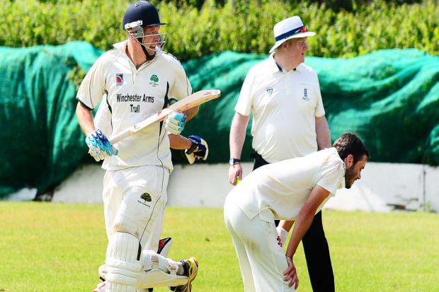 Mark Thomas closed the innings for Trull. Picture: Steve Richardson