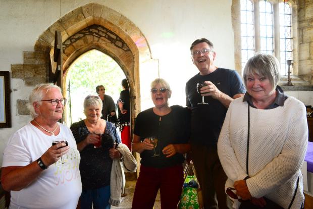 Bridgwater Mercury: Visitors to the church celebrate the Jubilee.