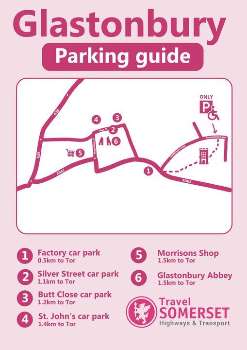 Where you can park in Glastonbury