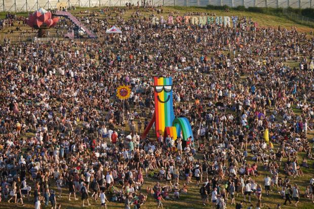 Bridgwater Mercury: Glastonbury attendees enjoyed warm weather on the first day of the event (PA)