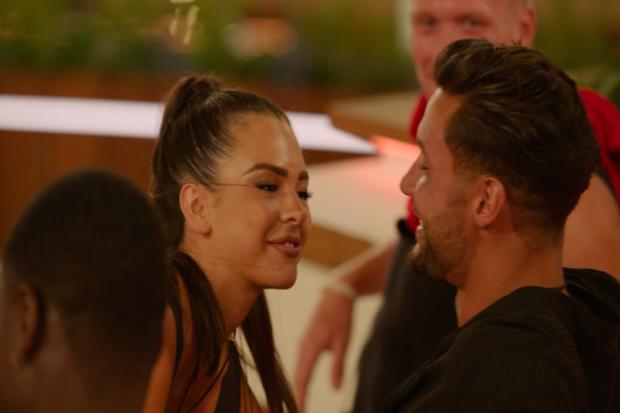 Gemma and Davide during the Heart Pumping Challenge on on Love Island, tonight at 9pm on ITV2 and ITV Hub. Episodes are available the following morning on BritBox. Credit: ITV