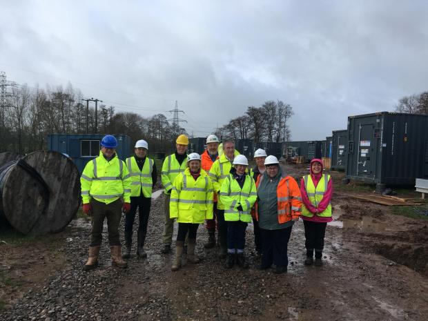 Bridgwater Mercury: Councillors, officers and site managers at the battery storage facility