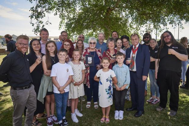 Bridgwater Mercury: The Jasun family and the mayor of Bridgwater celebrate the company's milestone. Picture: Jasun Envirocare