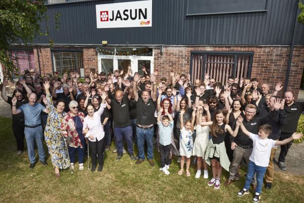 Bridgwater Mercury: The Jasun team and family celebrate 50 years of business. Picture: Jasun Envirocare