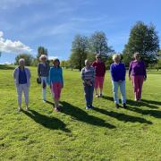 Enmore Park golf. Pictured from left are: Heather Neale, Carolyn Blackwood, Julie Blumgart, Rachel Johnson, Lynn Slocombe, Eve Bolton and Lorna Parker